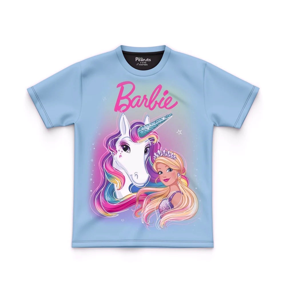 DIGITAL POLYESTER BARBIE WITH UNICORN TEE DG01085AO – Little Peanuts