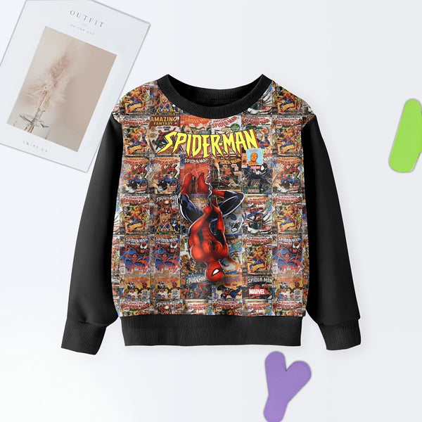 DIGITAL POLYESTER SWEATSHIRT - SPIDERMAN COMICS ALL OVER