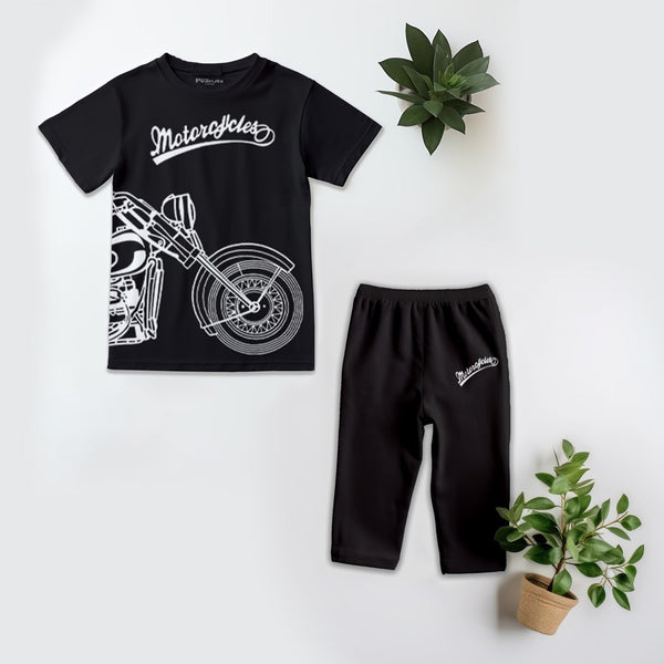Kids Soft Cotton Motorcycle Pajama Suit