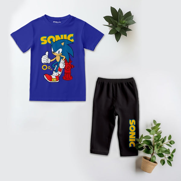 Kids Soft Cotton Sonic Pajama Suit