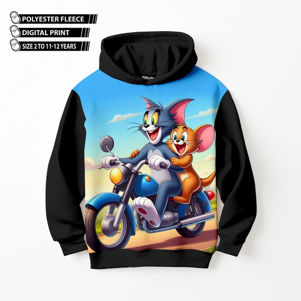 DIGITAL POLYESTER HOODIE - TOM & JERRY BIKE