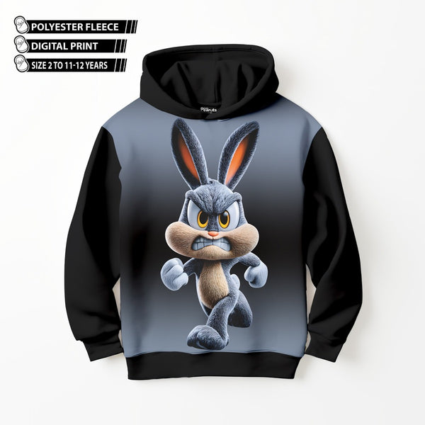 DIGITAL POLYESTER HOODIE - ANGRY RABBIT