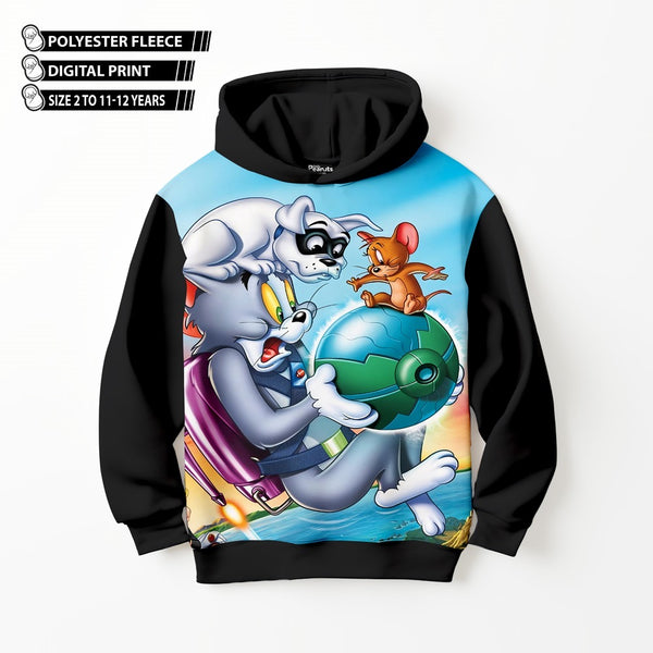 DIGITAL POLYESTER HOODIE - TOM & JERRY WITH DOG