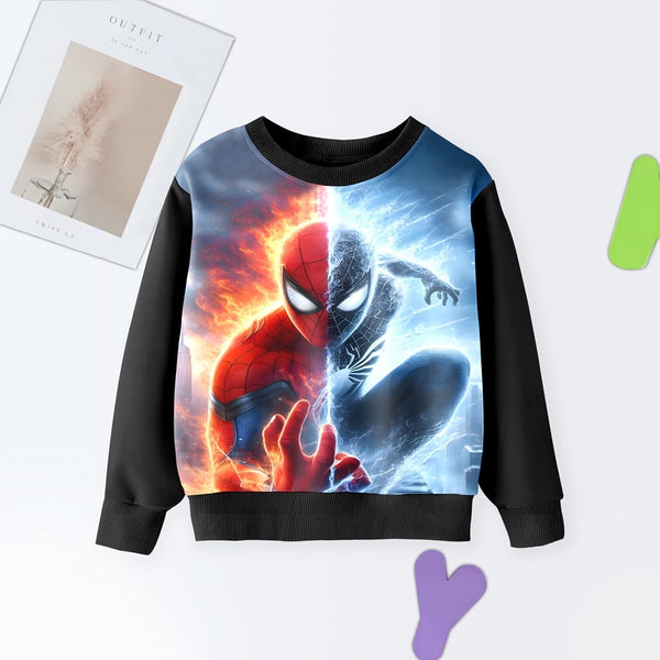 DIGITAL POLYESTER SWEATSHIRT - BLACK VS RED SPIDERMAN