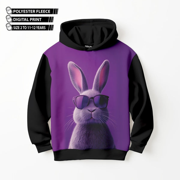 DIGITAL POLYESTER HOODIE - CUTE RABBIT