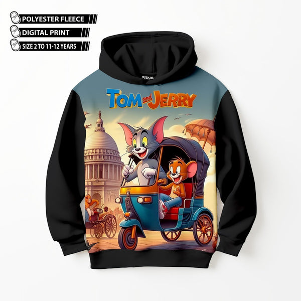 DIGITAL POLYESTER HOODIE - TOM & JERRY AUTO