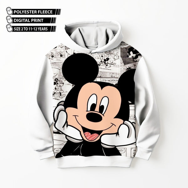 DIGITAL POLYESTER HOODIE - SMILING MICKEY MOUSE