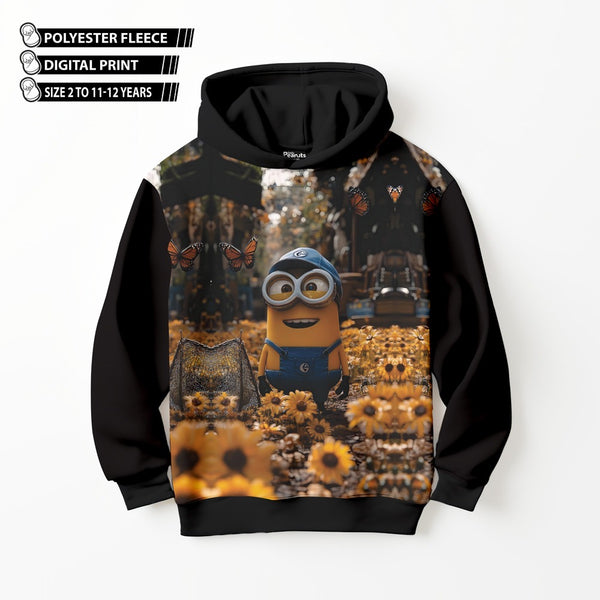 DIGITAL POLYESTER HOODIE - MINION FLOWERS