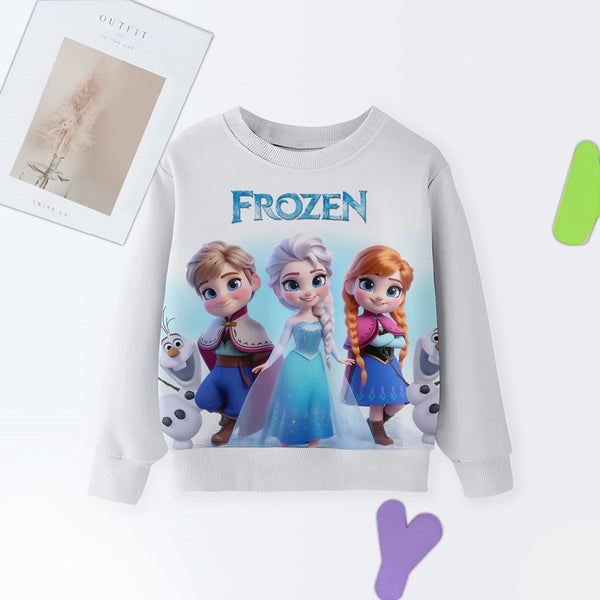 DIGITAL POLYESTER SWEATSHIRT - WHITE FROZEN