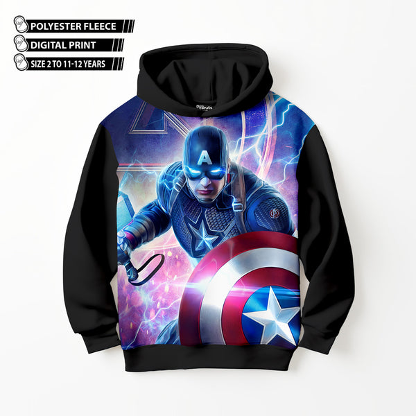 DIGITAL POLYESTER HOODIE - CAPTAIN AMERICA LIGHTNING