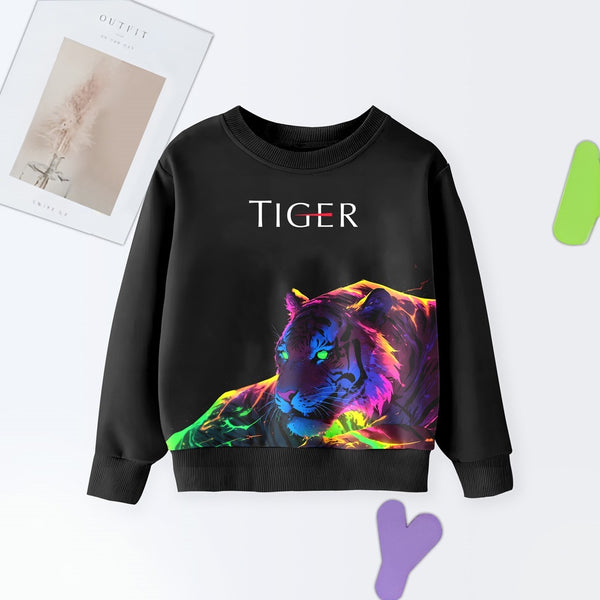 DIGITAL POLYESTER SWEATSHIRT - MULTI COLOR TIGER