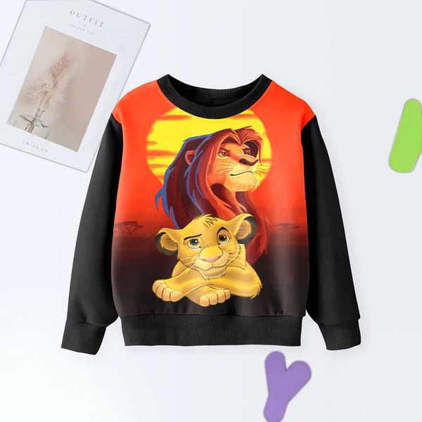 DIGITAL POLYESTER SWEATSHIRT - MUFASA & SIMBA