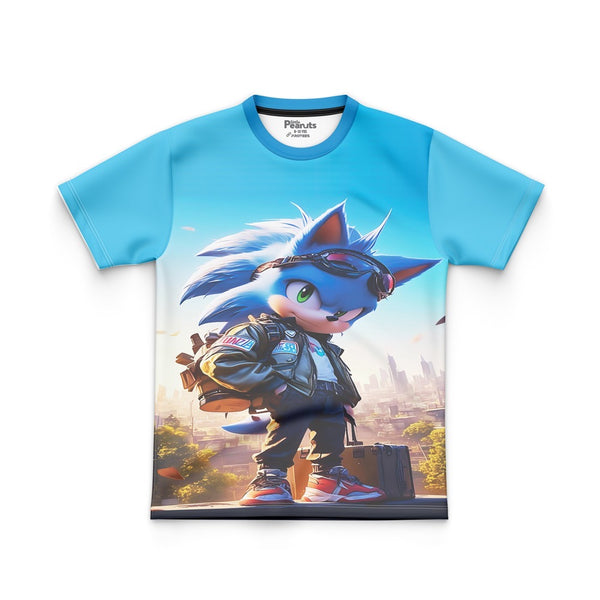 DIGITAL POLYESTER - SONIC BOOM SKY BLUE TEE DG0201AO