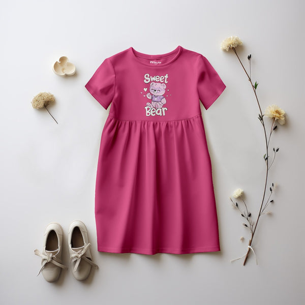 GIRL'S FROCK - SWEET BEAR