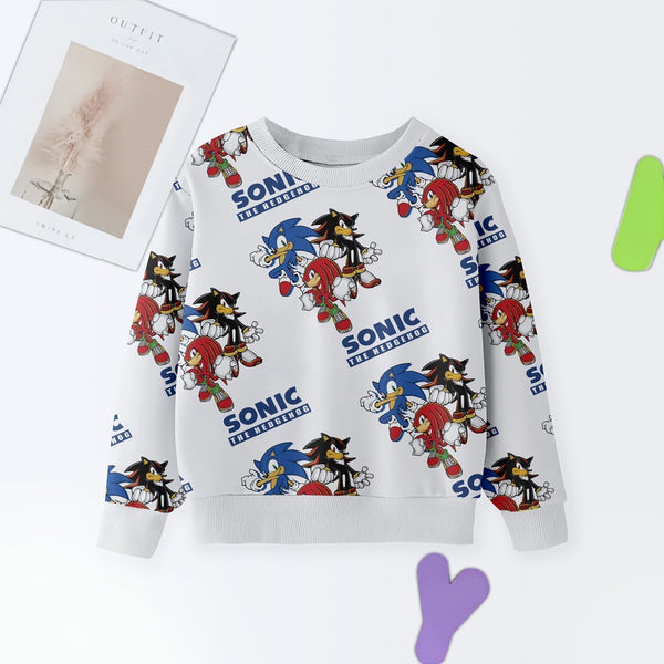 DIGITAL POLYESTER SWEATSHIRT - WHITE SONIC THE HEDGEHOG