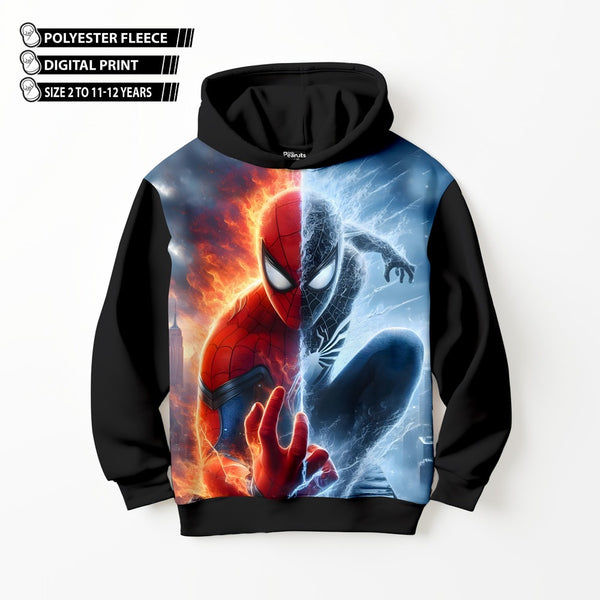 DIGITAL POLYESTER HOODIE - BLACK VS RED SPIDERMAN