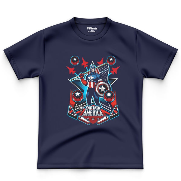 NAVY COTTON- FIRST AVENGER CAPTAIN AMERICA TEE