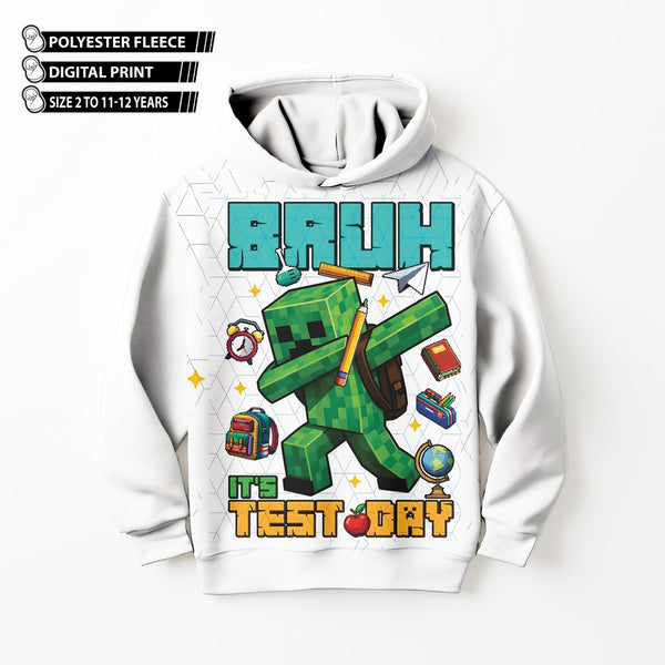DIGITAL POLYESTER HOODIE - TEST DAY MINECRAFT