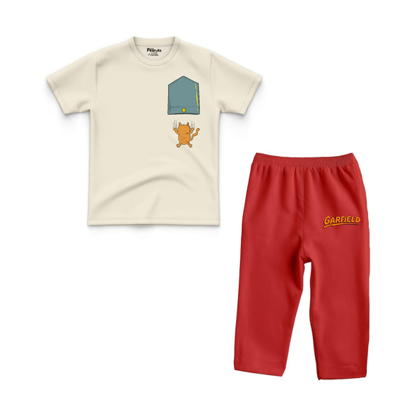 DTF PAJAMA SUIT - GARFIELD IN POCKED