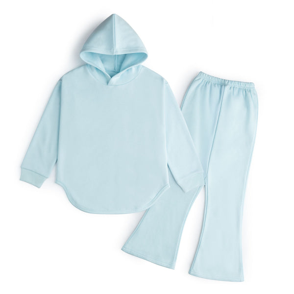 BASIC SKY BLUE - WIDE LEG TRACKSUIT