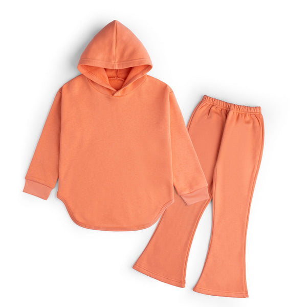 BASIC ORANGE- WIDE LEG TRACKSUIT