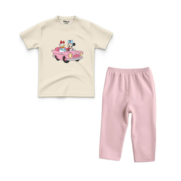DTF PAJAMA SUIT - MINNIE AND DONAL DUCK IN CAR