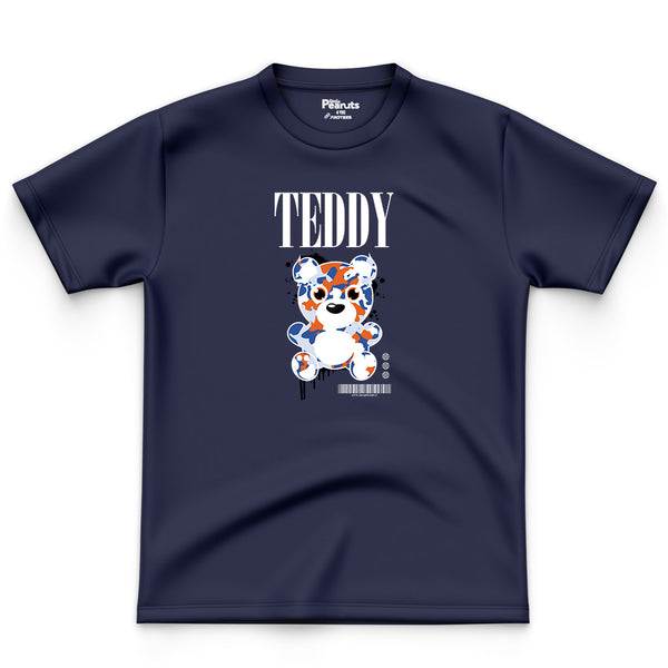 COTTON - ORANGE & BLUE TEDDY TEE