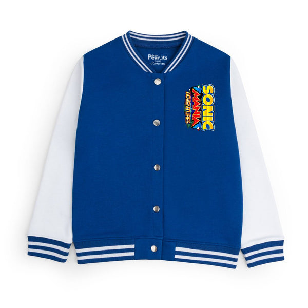 FLEECE BOMBER JACKET - ROYAL WHITE SONIC MANIA