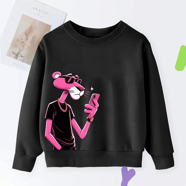 DTF SMARTPHONE ADDICT PINK PANTHER  SWEATSHIRT