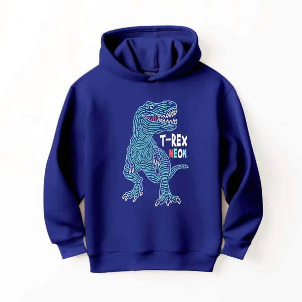 LEFTOVER DTF - T-REX NEON DINO HOODIE