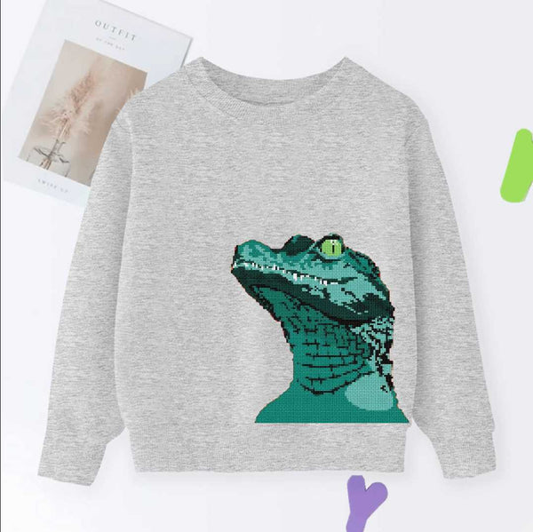 DTF GREEN  CROCODILE SWEATSHIRT