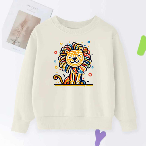 LEFTOVER DTF - MULTI COLOR LION SWEATSHIRT