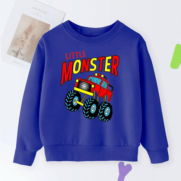 DTF MULTI LITTLE MONSTER TRUCK SWEATSHIRT