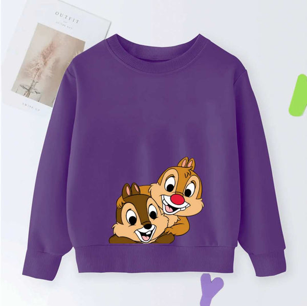 DTF CHIP N DALE CARTOON CREW SWEATSHIRT