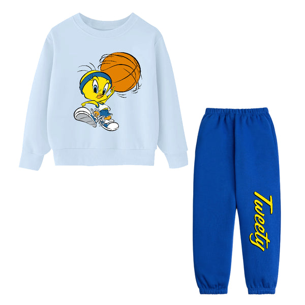 TWEETY PLAYING BASKET BALL - FLEECE TRACKSUIT