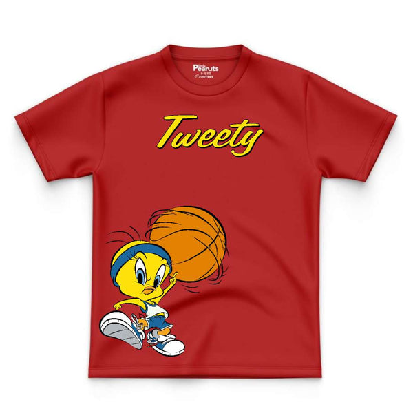 COTTON - TWEETY PLAYING BASKET BALL TEE