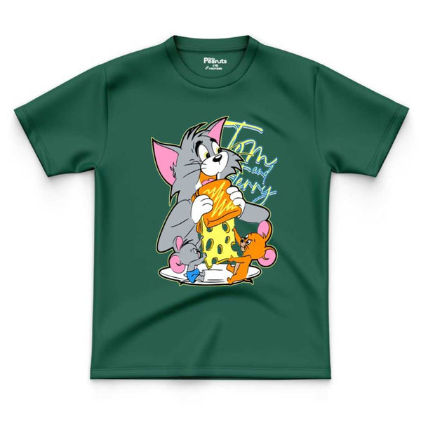 COTTON - TOM & JERRY FIGHTING ON CHEESE TEE
