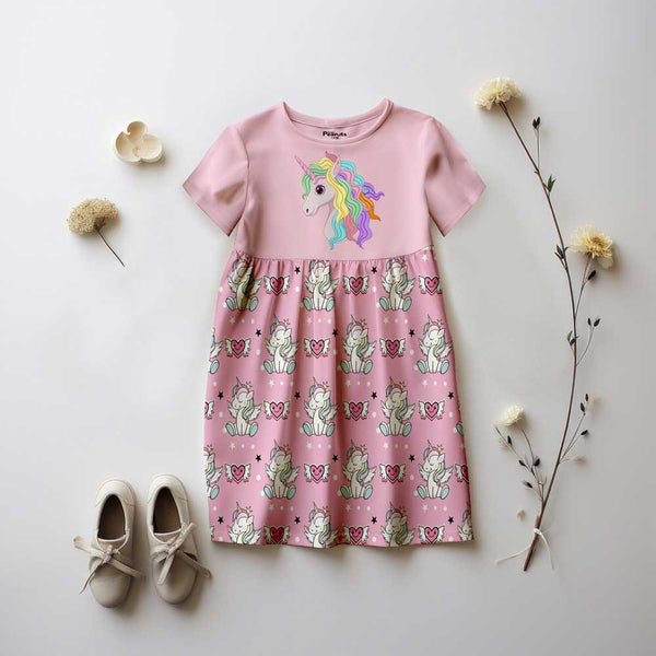 GIRL'S FROCK - DREAM UNICORN