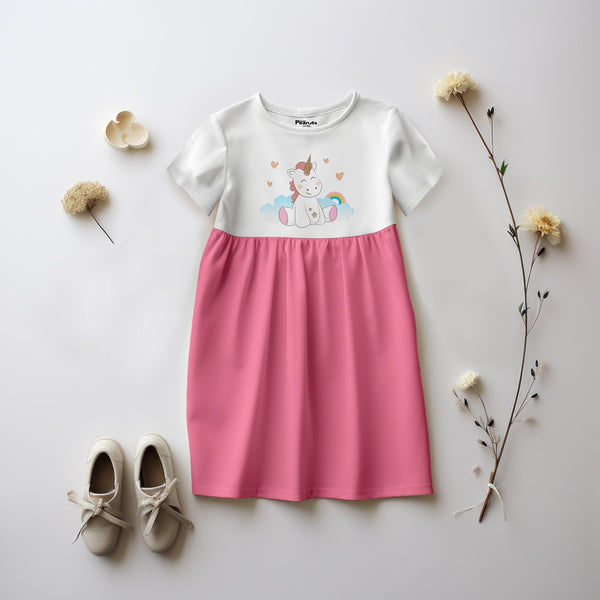 GIRL'S FROCK - BABY UNICORN