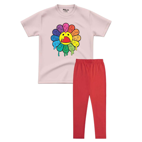 DTF LEGGING SUIT - MULTI COLOR FLOWER