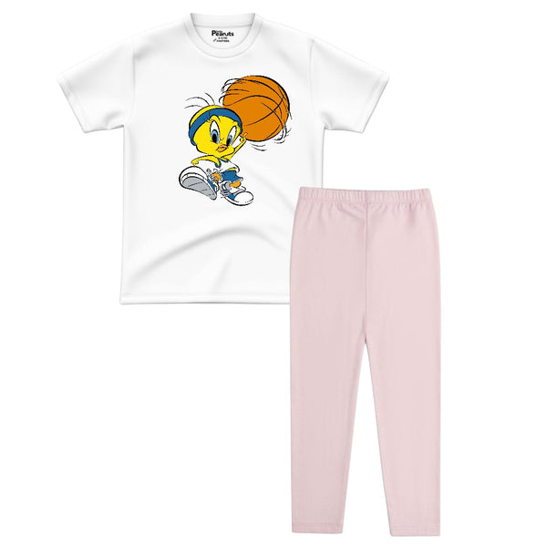 DTF LEGGING SUIT - TWEETY PLAYING BASKET BALL