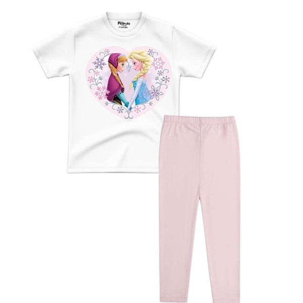 DTF LEGGING SUIT - ELSA WITH ANNA IN HEART