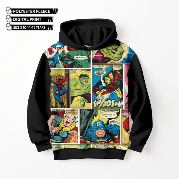 DIGITAL POLYESTER HOODIE - AVENGERS SHOOSH
