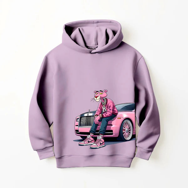 LEFTOVER DTF - PINK PANTHER CAR HOODIE